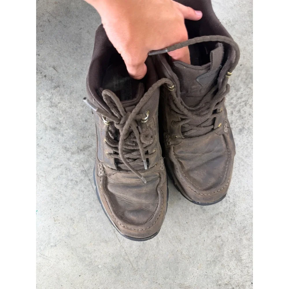 Vintage Skechers Brown Leather Goodyear Work Boots 205381 Mens 12